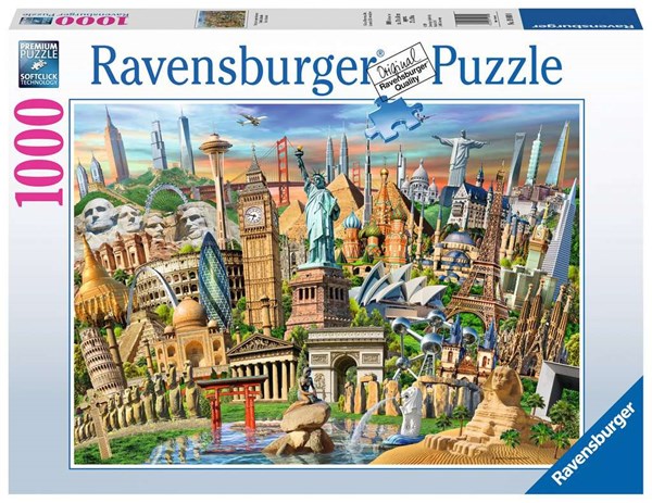 Ravensburger (19890) - "Sehenswürdigkeiten weltweit" - 1000 Teile Puzzle