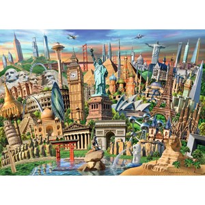 Ravensburger (19890) - "Sehenswürdigkeiten weltweit" - 1000 Teile Puzzle
