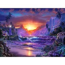 Ravensburger (16359) - Christian Riese Lassen: "Sonnenaufgang im Paradies" - 1500 Teile Puzzle