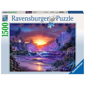 Ravensburger (16359) - Christian Riese Lassen: "Sonnenaufgang im Paradies" - 1500 Teile Puzzle