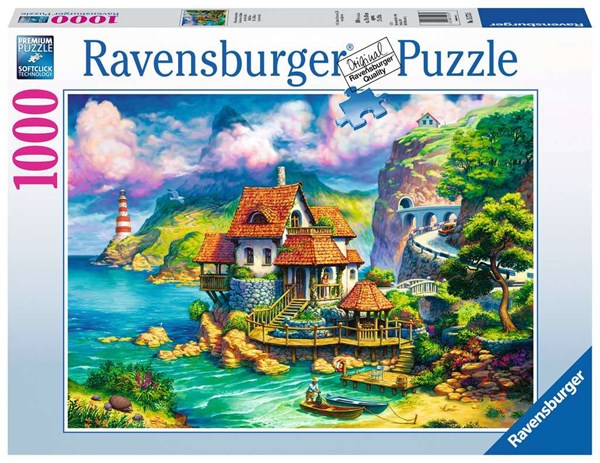 Ravensburger (15273) - "Cottage auf der Klippe" - 1000 Teile Puzzle