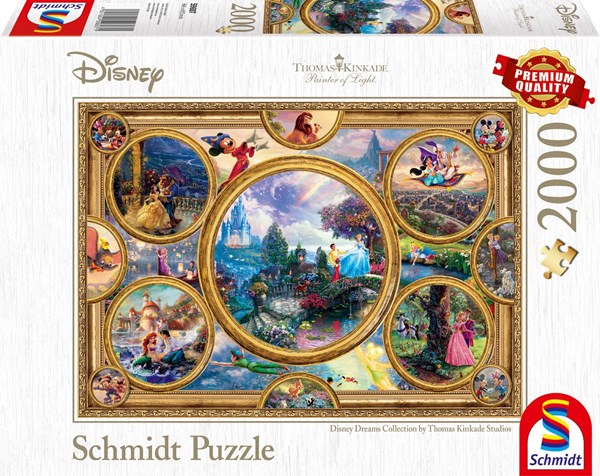 Schmidt Spiele (59607) - Thomas Kinkade: "Disney Dreams Collection" - 2000 Teile Puzzle
