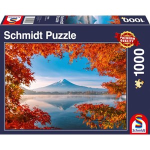 Schmidt Spiele (58946) - "Herbstzauber am Fuji" - 1000 Teile Puzzle