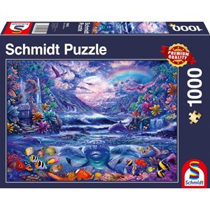 Schmidt Spiele (58945) - "Mondschein-Oase" - 1000 Teile Puzzle