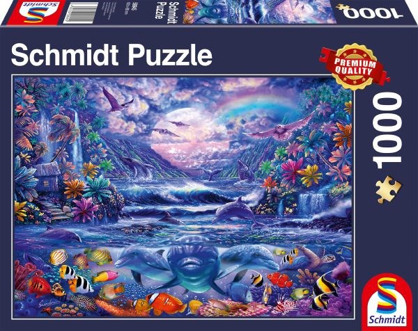 Schmidt Spiele (58945) - "Mondschein-Oase" - 1000 Teile Puzzle