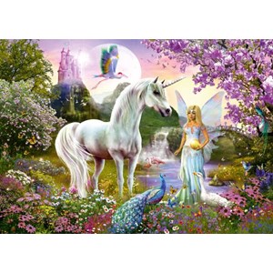 Schmidt Spiele (58951) - "Fee und Einhorn" - 2000 Teile Puzzle