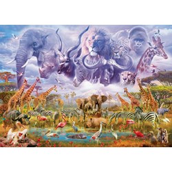 Schmidt Spiele (58356) - "Tiere an der Wasserstelle" - 1000 Teile Puzzle
