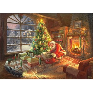 Schmidt Spiele (59495) - Thomas Kinkade: "Der Weihnachtsmann ist da!" - 1000 Teile Puzzle
