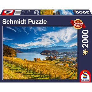 Schmidt Spiele (58953) - "Weinberge" - 2000 Teile Puzzle