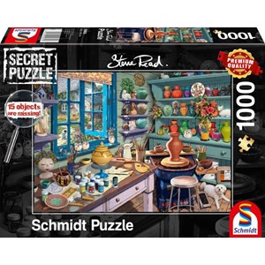 Schmidt Spiele (59656) - Steve Read: "Künstler-Atelier" - 1000 Teile Puzzle