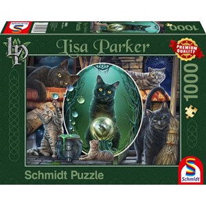 Schmidt Spiele (59665) - Lisa Parker: "Magische Katzen" - 1000 Teile Puzzle