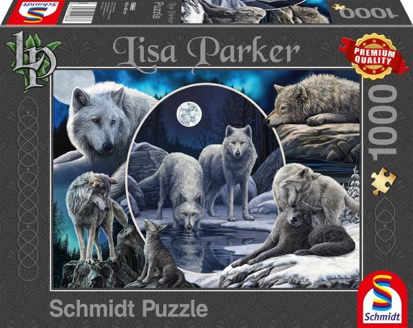 Schmidt Spiele (59666) - Lisa Parker: "Prächtige Wölfe" - 1000 Teile Puzzle