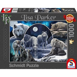 Schmidt Spiele (59666) - Lisa Parker: "Prächtige Wölfe" - 1000 Teile Puzzle
