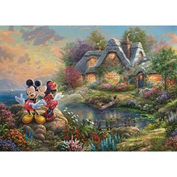 Schmidt Spiele (59639) - Thomas Kinkade: "Sweethearts Mickey & Minnie" - 1000 Teile Puzzle