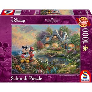 Schmidt Spiele (59639) - Thomas Kinkade: "Sweethearts Mickey & Minnie" - 1000 Teile Puzzle