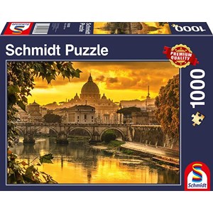 Schmidt Spiele (58393) - "Goldenes Licht über Rom" - 1000 Teile Puzzle