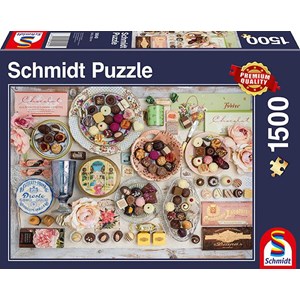 Schmidt Spiele (58940) - "Nostalgie-Schokoladen" - 1500 Teile Puzzle