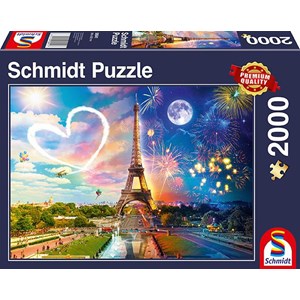 Schmidt Spiele (58941) - "Paris, Tag und Nacht" - 2000 Teile Puzzle