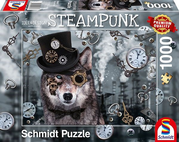 Schmidt Spiele (59647) - Markus Binz: "Steampunk Wolf" - 1000 Teile Puzzle