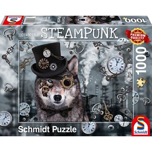 Schmidt Spiele (59647) - Markus Binz: "Steampunk Wolf" - 1000 Teile Puzzle