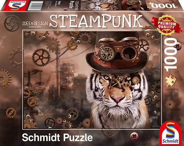 Schmidt Spiele (59646) - Markus Binz: "Steampunk Tiger" - 1000 Teile Puzzle