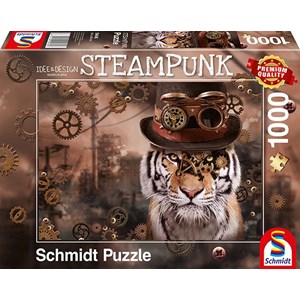 Schmidt Spiele (59646) - Markus Binz: "Steampunk Tiger" - 1000 Teile Puzzle