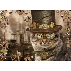 Schmidt Spiele (59644) - Markus Binz: "Steampunk Katze" - 1000 Teile Puzzle