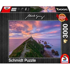 Schmidt Spiele (59348) - Mark Gray: "Leuchtturm in Neuseeland" - 3000 Teile Puzzle