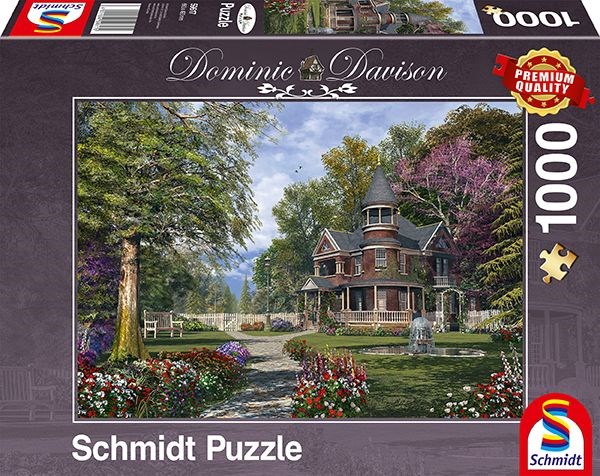 Schmidt Spiele (59617) - Dominic Davison: "Herrenhaus mit Türmchen" - 1000 Teile Puzzle