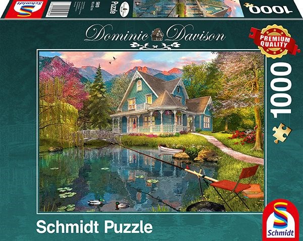 Schmidt Spiele (59619) - Dominic Davison: "Ruhesitz am See" - 1000 Teile Puzzle