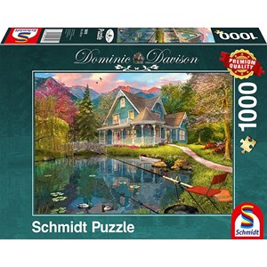 Schmidt Spiele (59619) - Dominic Davison: "Ruhesitz am See" - 1000 Teile Puzzle