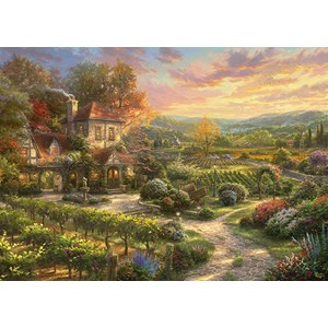 Schmidt Spiele (59629) - Thomas Kinkade: "In den Weinbergen" - 2000 Teile Puzzle