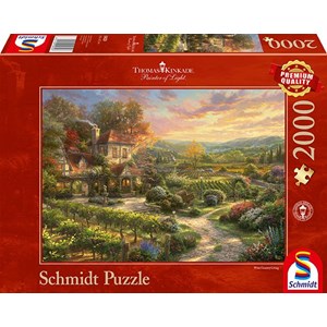 Schmidt Spiele (59629) - Thomas Kinkade: "In den Weinbergen" - 2000 Teile Puzzle