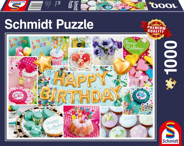 Schmidt Spiele (58379) - "Happy Birthday" - 1000 Teile Puzzle