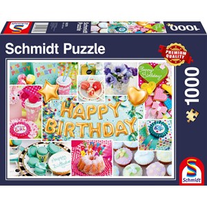 Schmidt Spiele (58379) - "Happy Birthday" - 1000 Teile Puzzle