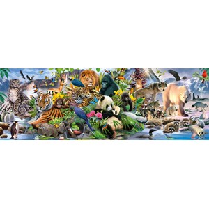 Schmidt Spiele (58384) - "Kunterbunte Tierwelt" - 1000 Teile Puzzle