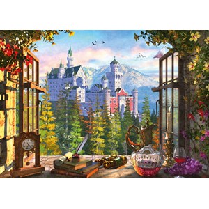Schmidt Spiele (58386) - "Blick aufs Märchenschloss" - 1000 Teile Puzzle