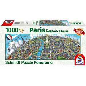 Schmidt Spiele (59597) - Hartwig Braun: "Stadtbild Paris" - 1000 Teile Puzzle