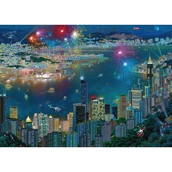 Schmidt Spiele (59650) - Alexander Chen: "Feuerwerk über Hongkong" - 1000 Teile Puzzle