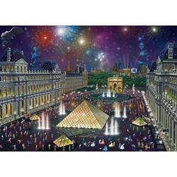 Schmidt Spiele (59648) - Alexander Chen: "Feuerwerk am Louvre" - 1000 Teile Puzzle