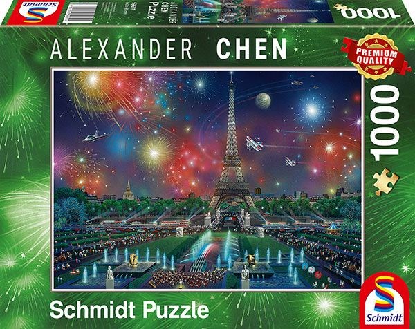 Schmidt Spiele (59651) - Alexander Chen: "Feuerwerk am Eifelturm" - 1000 Teile Puzzle