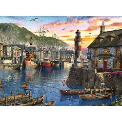 Ravensburger (15045) - "Sonnenaufgang im Hafen" - 500 Teile Puzzle