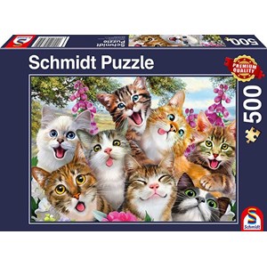 Schmidt Spiele (58391) - "Katzen-Selfie" - 500 Teile Puzzle