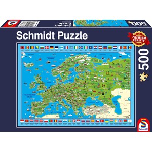 Schmidt Spiele (58373) - "Europa entdecken" - 500 Teile Puzzle