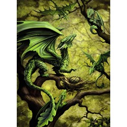Ravensburger (14789) - Ann Stookey: "Walddrachen" - 500 Teile Puzzle