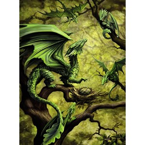 Ravensburger (14789) - Ann Stookey: "Walddrachen" - 500 Teile Puzzle