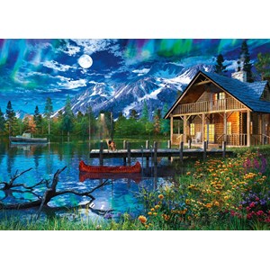 Schmidt Spiele (58365) - "Bergsee im Mondlicht" - 500 Teile Puzzle