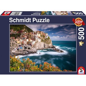 Schmidt Spiele (58363) - "Erhobene Stadt am Meer" - 500 Teile Puzzle