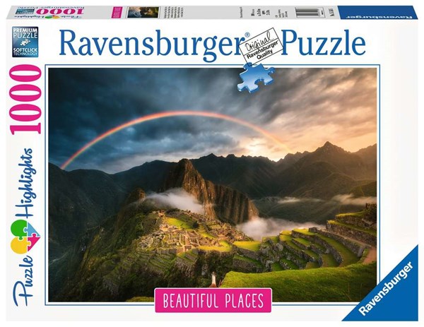 Ravensburger (15158) - "Regenbogen auf Machu Picchu, Peru" - 1000 Teile Puzzle