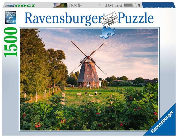 Ravensburger (16223) - "Windmühle an der Ostsee" - 1500 Teile Puzzle